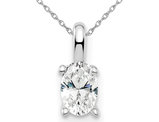 1/3 Carat (ctw H-I, SI1-SI2) Lab-Grown Diamond Solitaire Pendant Necklace in 14K White Gold with Chain